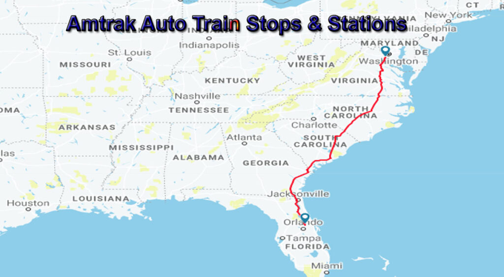 Amtrak Auto Train Stops & Stations