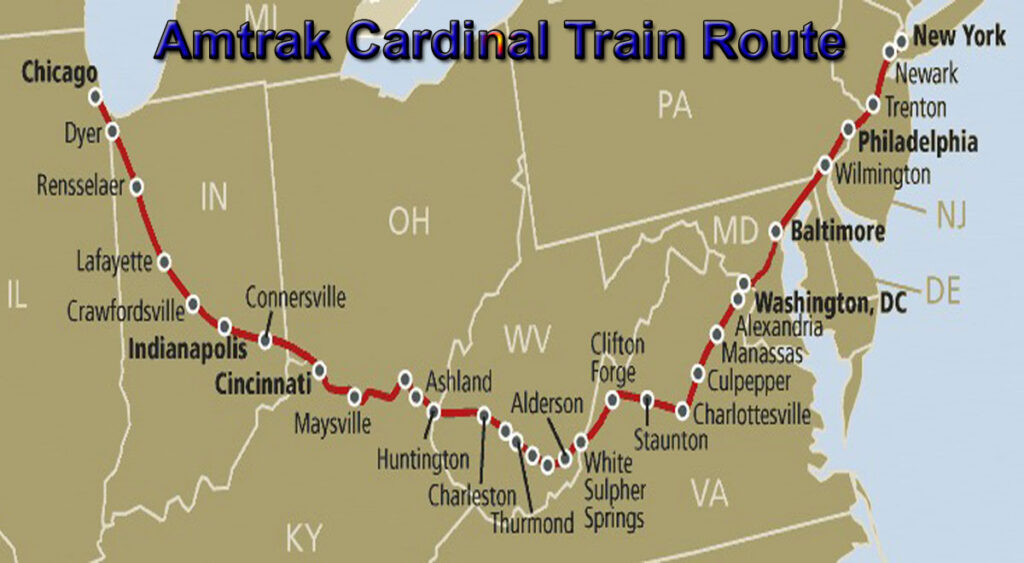 Amtrak Cardinal Train Route
