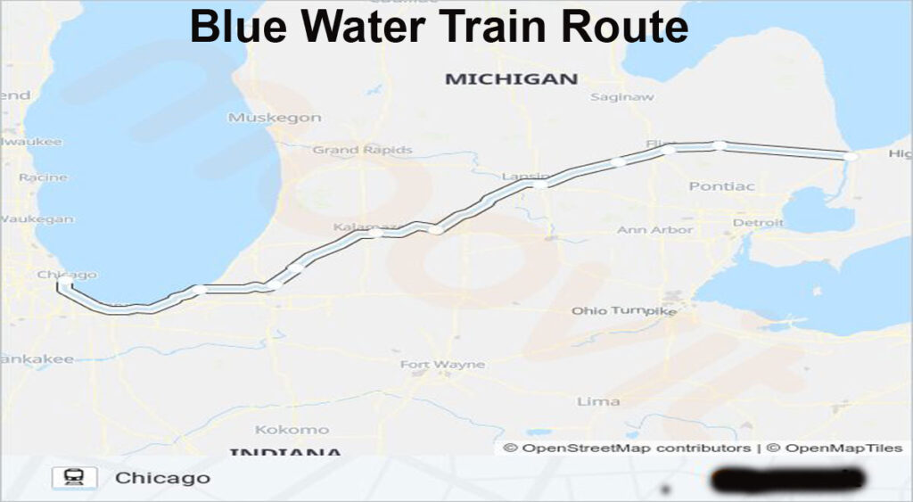 Blue Water Train Route
