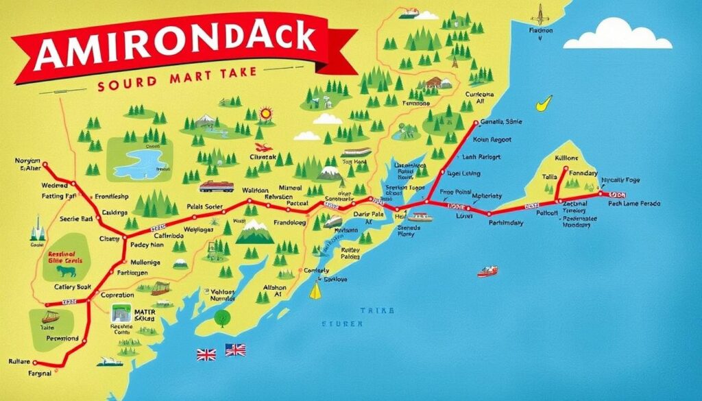 Amtrak Adirondack Train map