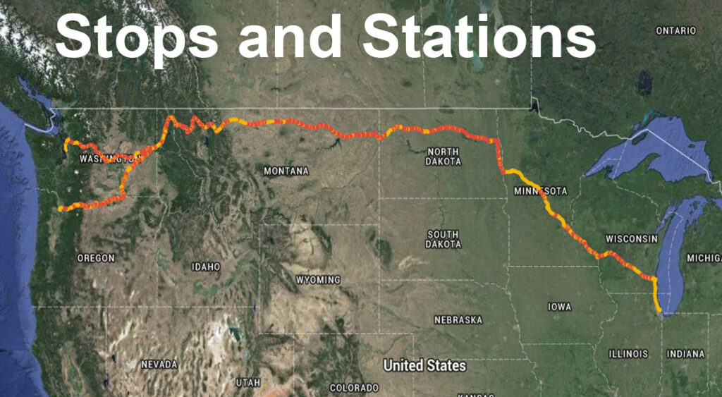 Amtrak Empire Builder Train Stops and Stations
