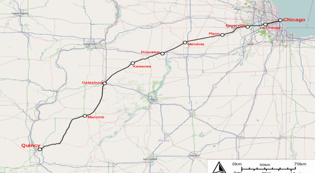 Amtrak Carl Sandburg Routes & Network