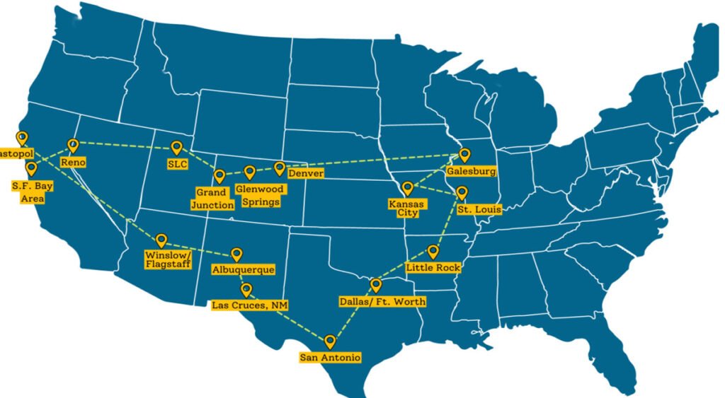 Most popular Amtrak Missouri River Runner routes