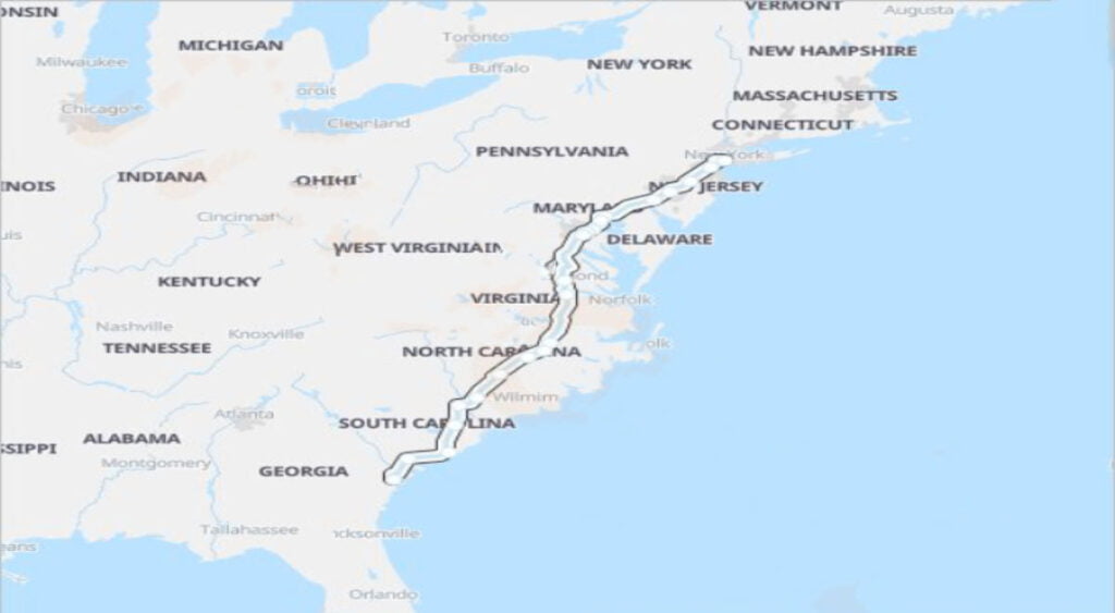 Amtrak Palmetto Train Popular Stops and Stations along the route