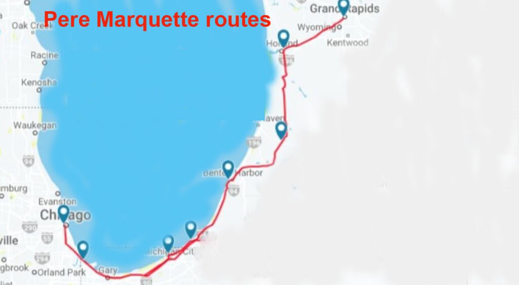 The most popular Amtrak Pere Marquette routes