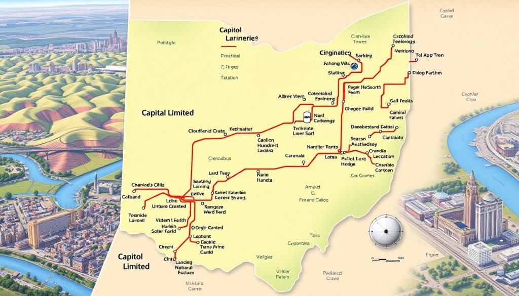 Major Amtrak Routes Serving Ohio