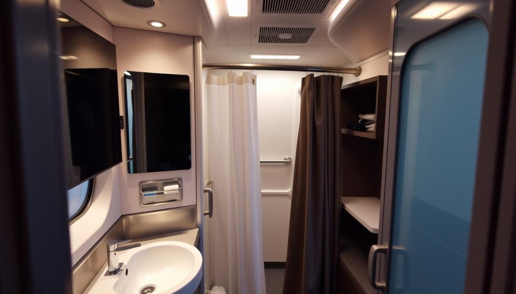 Amtrak Sleeper Car Bathroom Size and Layout Specifications