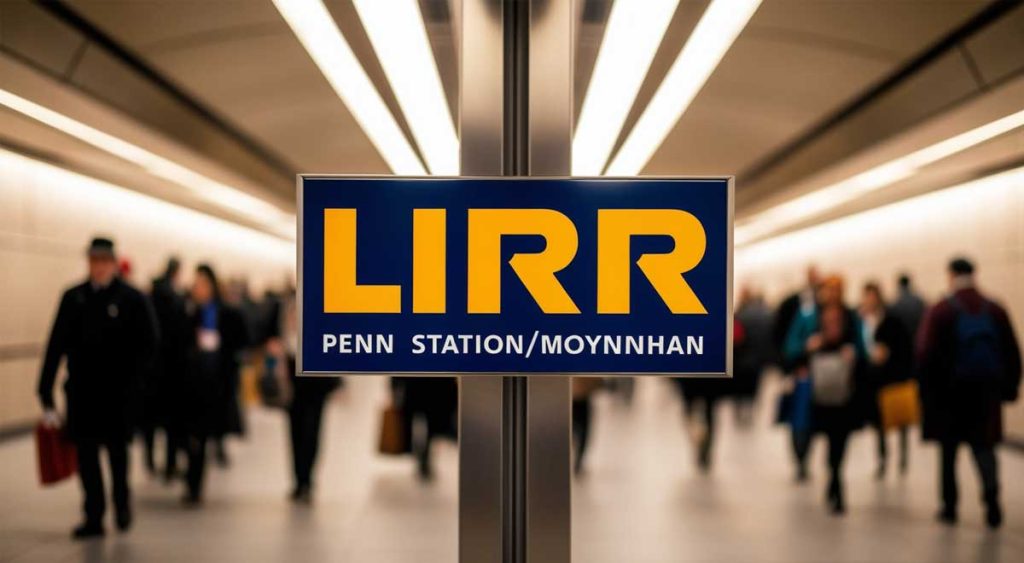 Follow the prominent signs for the Long Island Rail Road (LIRR) on the lower level of Penn Station.