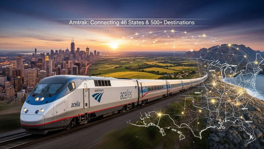 Amtrak's modern fleet connects 46 states and over 500 destinations