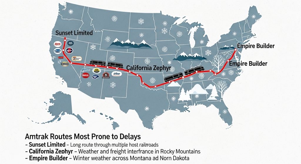 Routes Most Prone to Delays