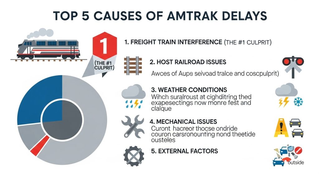 Top 5 Causes of Amtrak Delays
